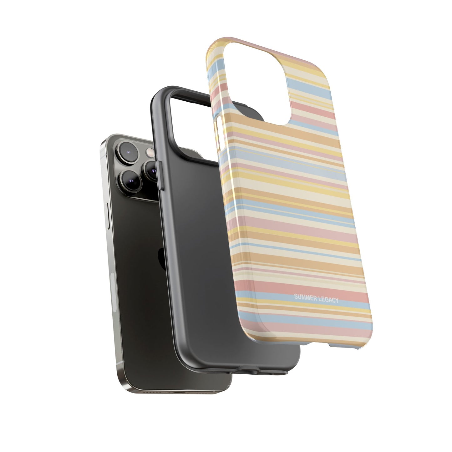Lychee Multi-stripe iPhone Case