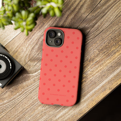 Coral Polka Dot iPhone Case