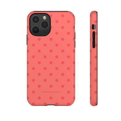 Coral Polka Dot iPhone Case
