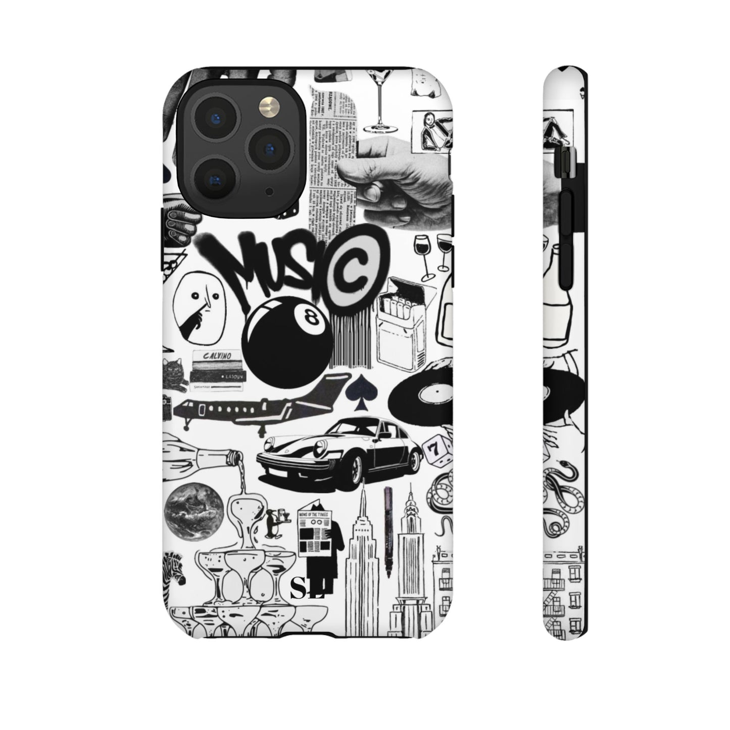 Black and White iPhone Case