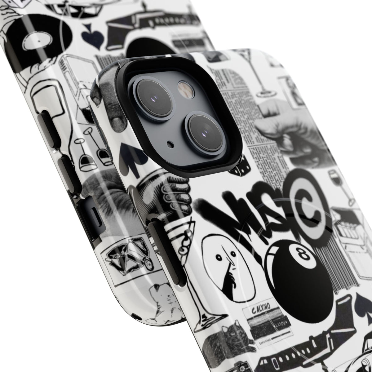 Black and White MagSafe Case