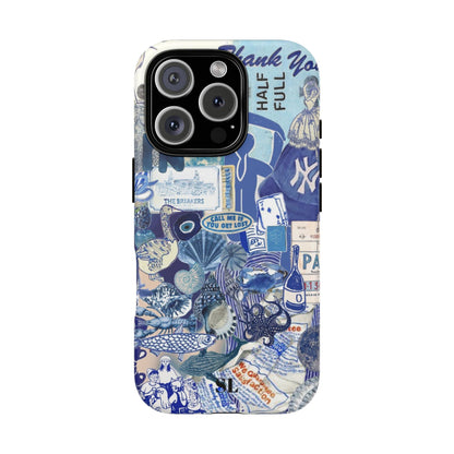 Blue Collage iPhone Case