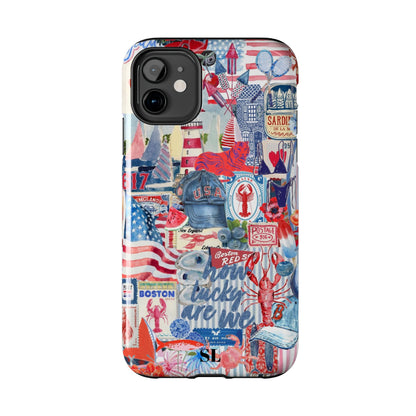 Red, White & Blue iPhone Case