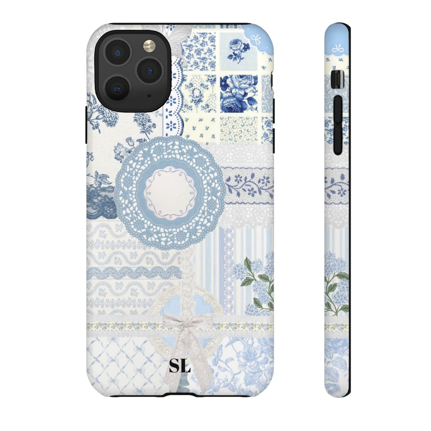 Blue Meadow Patchwork iPhone Case