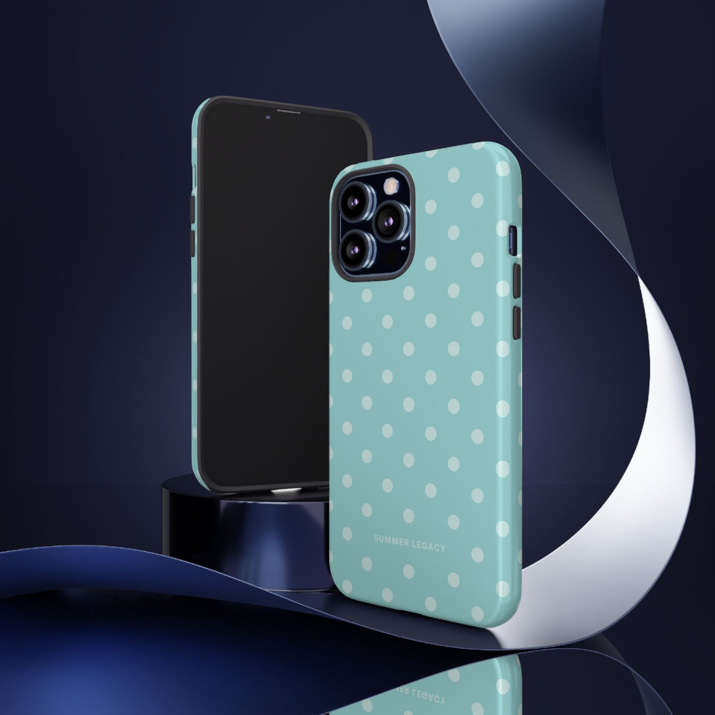 Teal Polka Dot iPhone Case