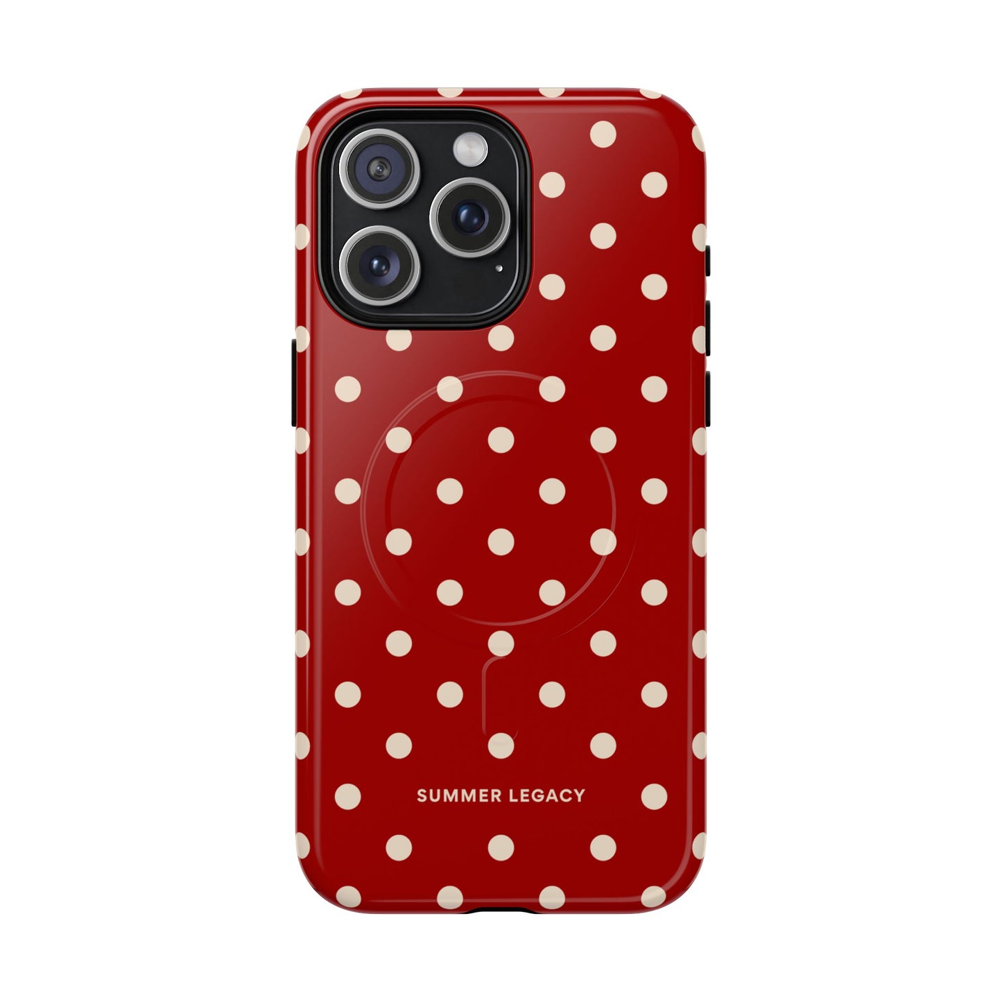 Crimson Polka Dot MagSafe Case
