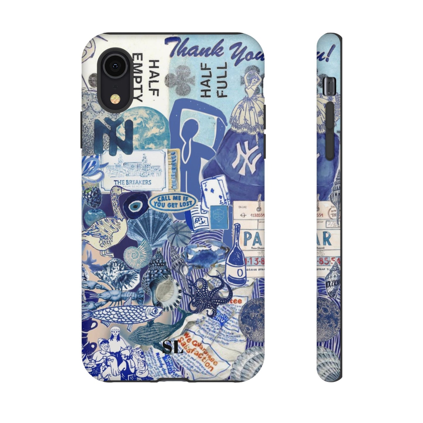 Blue Collage iPhone Case