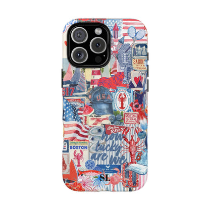 Red, White & Blue iPhone Case