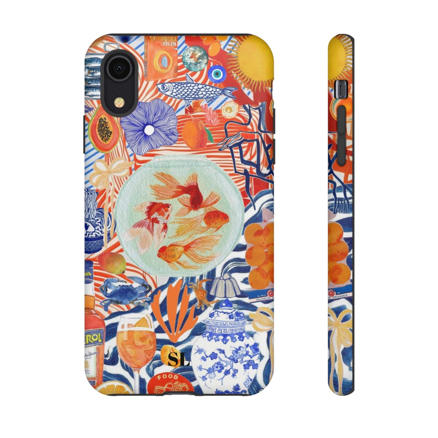 Navy Goldfish Bowl iPhone Case