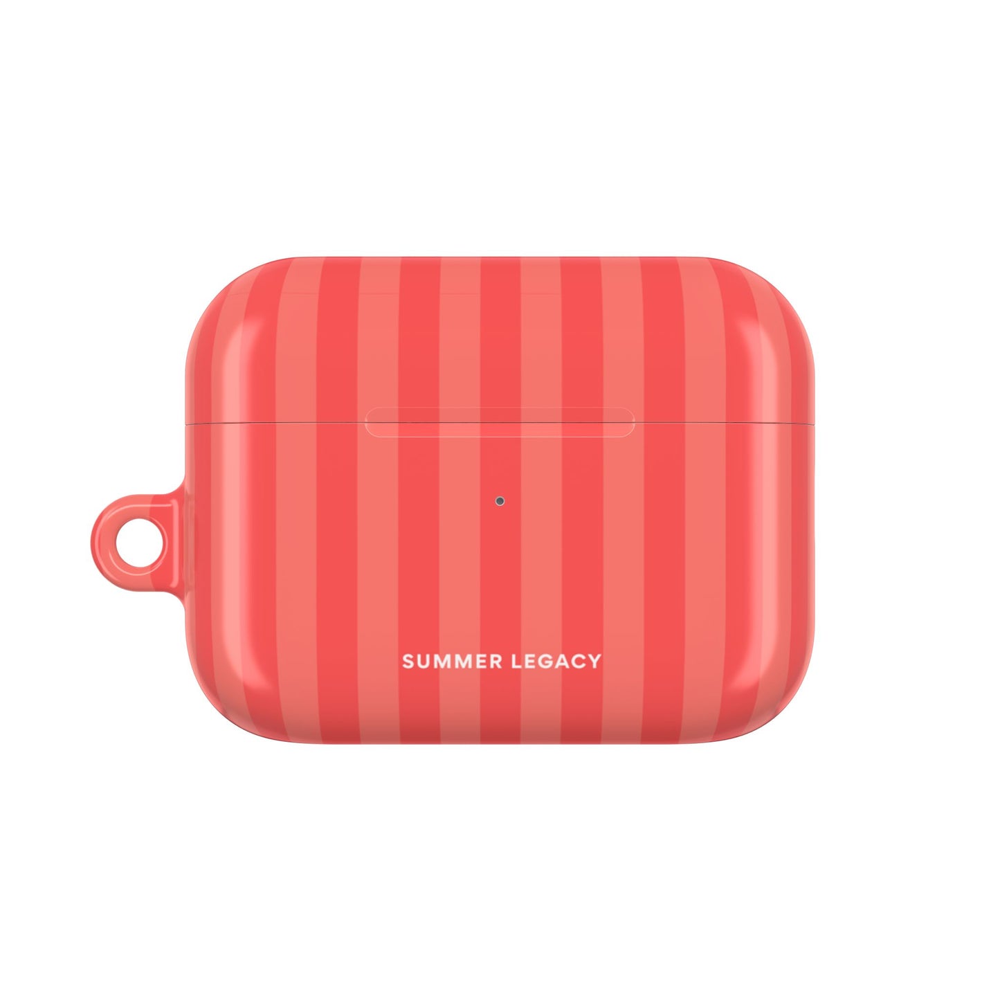 Coral Stripe AirPod Case