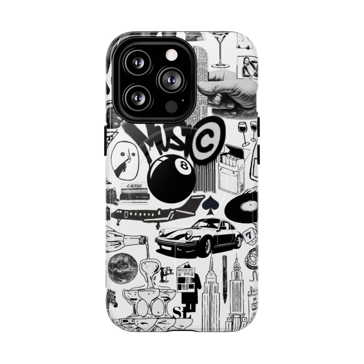 Black and White MagSafe Case