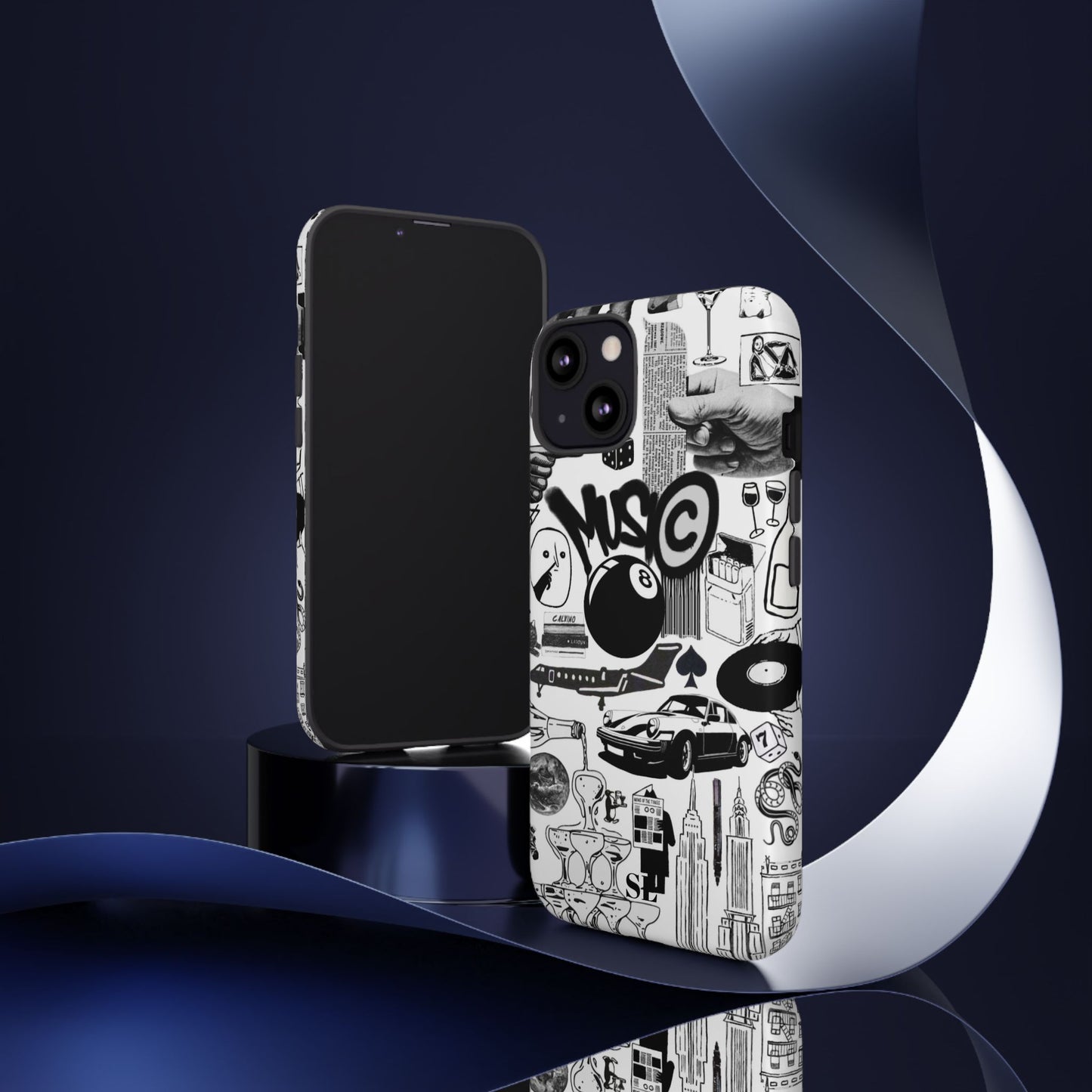 Black and White iPhone Case