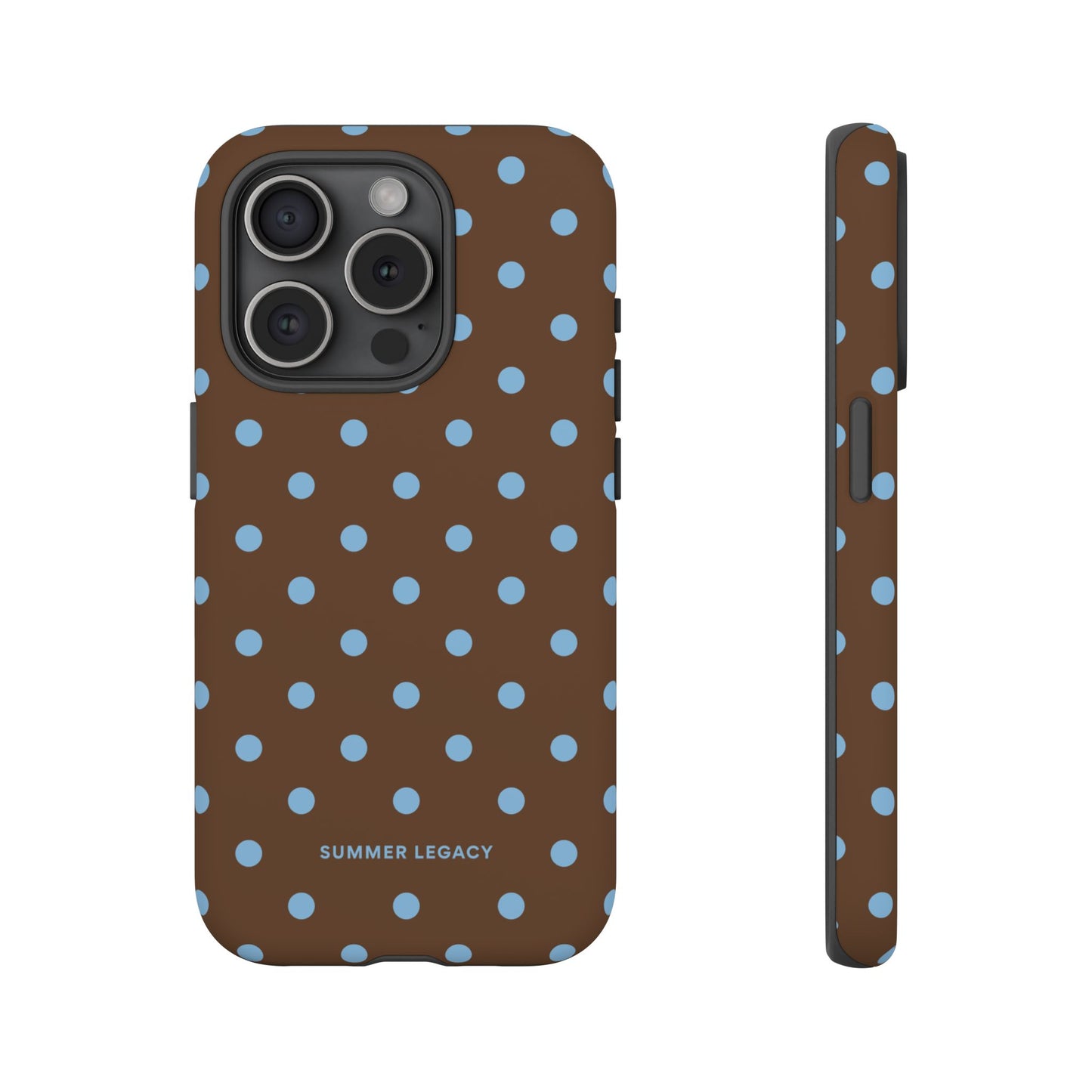Mocha Polka Dot iPhone Case