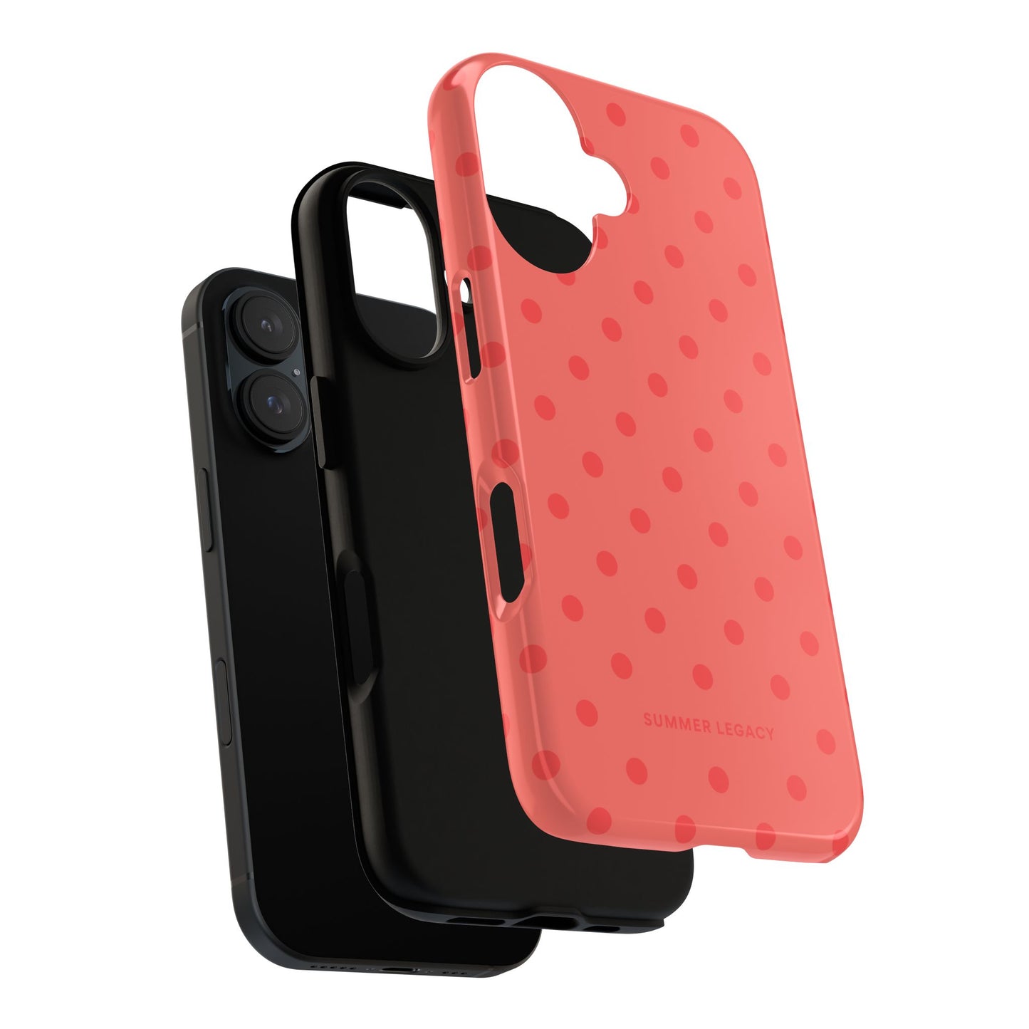 Coral Polka Dot iPhone Case