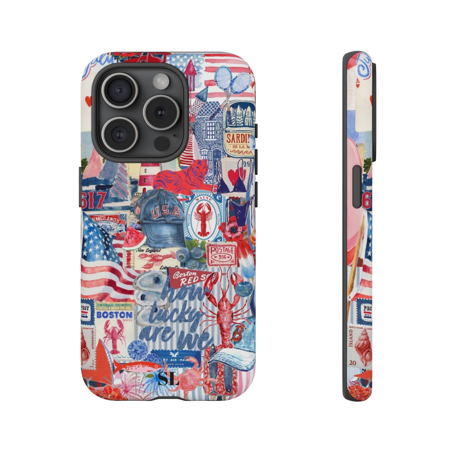 Red, White & Blue iPhone Case