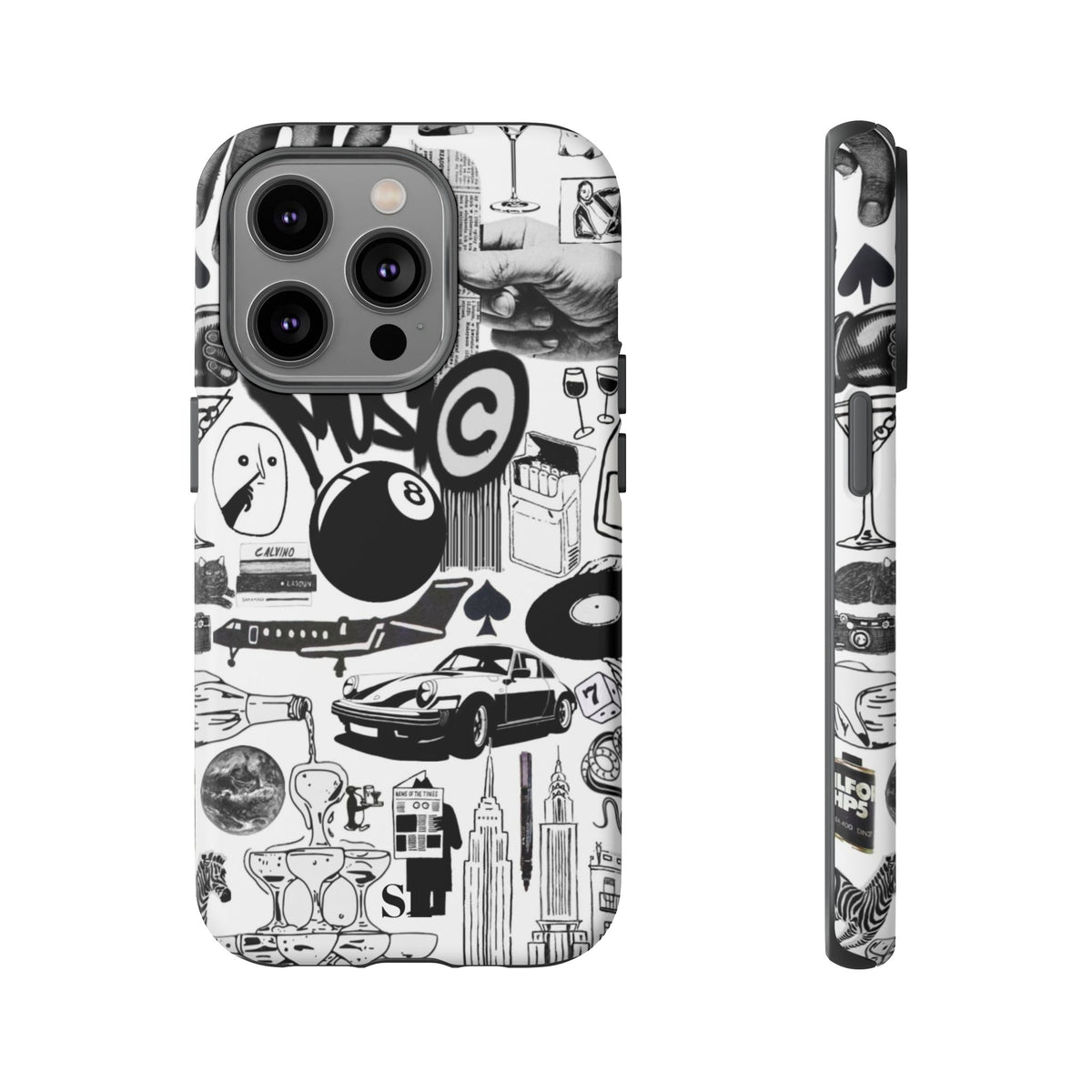 Black and White iPhone Case