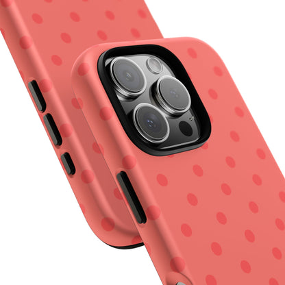 Coral Polka Dot iPhone Case