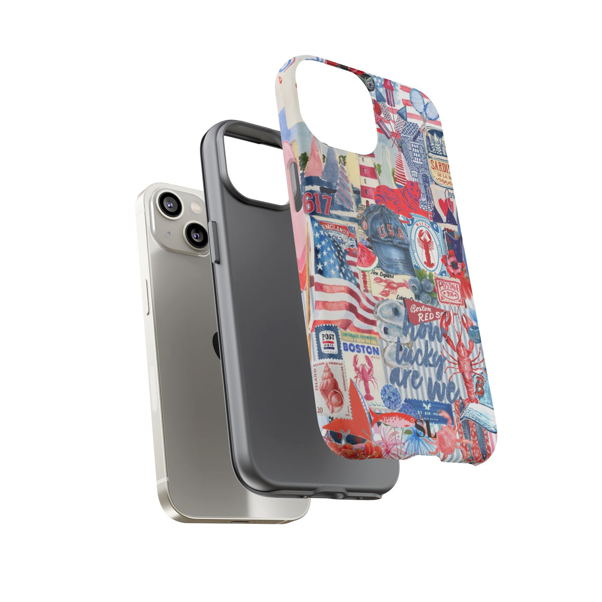 Red, White & Blue iPhone Case