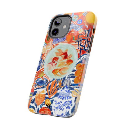 Navy Goldfish Bowl iPhone Case