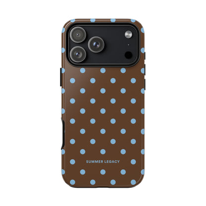 Mocha Polka Dot iPhone Case