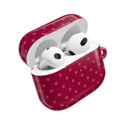 Berry Polka Dot AirPod Case