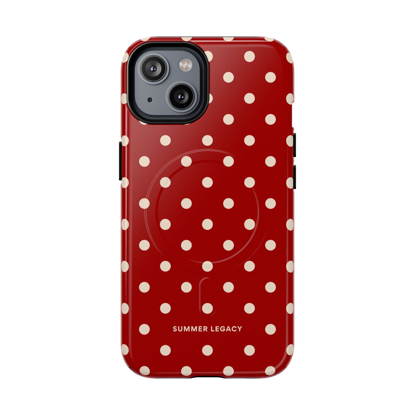 Crimson Polka Dot MagSafe Case