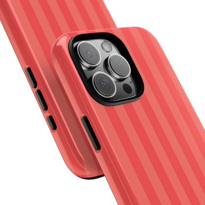 Coral Stripe iPhone Case