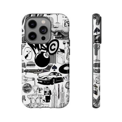 Black and White iPhone Case