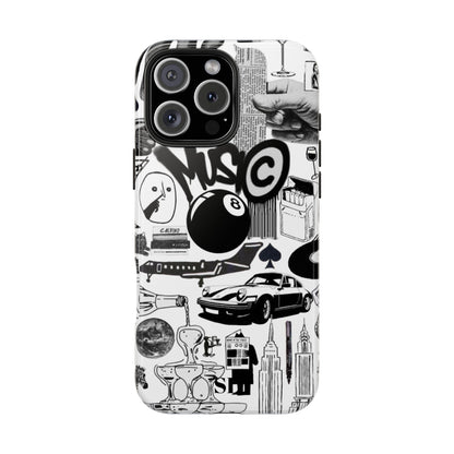 Black and White Collage iPhone Case