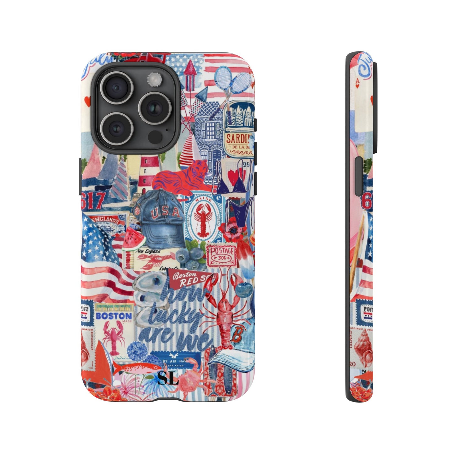 Red, White & Blue iPhone Case