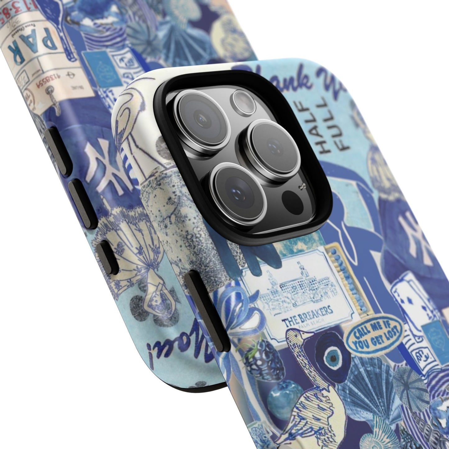 Blue Collage iPhone Case