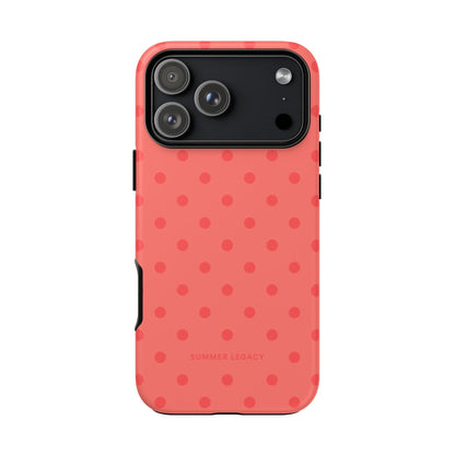 Coral Polka Dot iPhone Case
