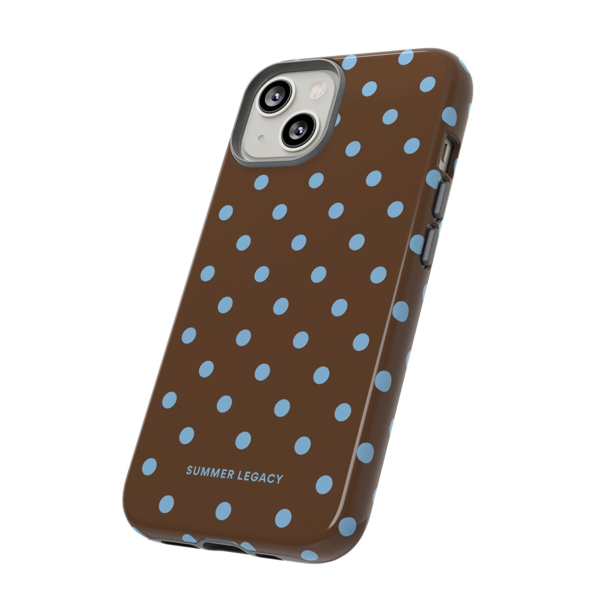 Mocha Polka Dot iPhone Case