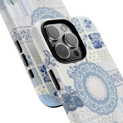 Blue Meadow Patchwork iPhone Case