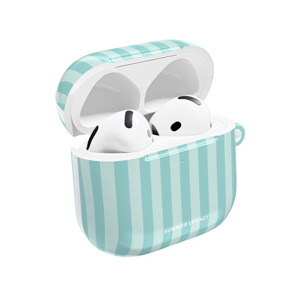 Teal Stripe AirPod Case