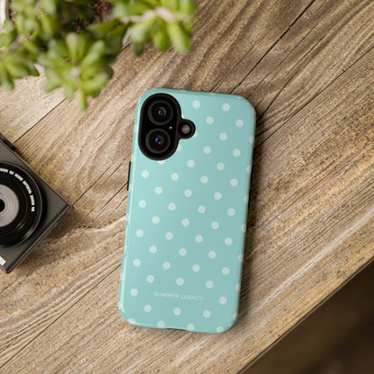 Teal Polka Dot iPhone Case