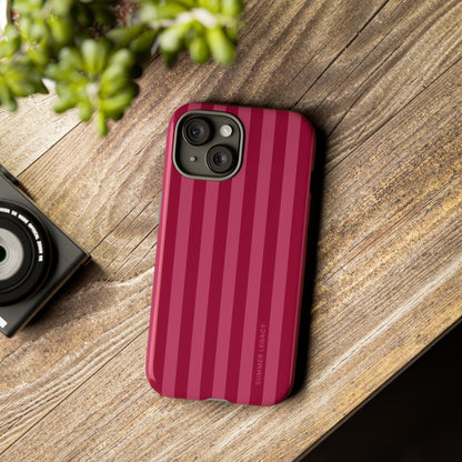 Berry Stripe iPhone Case