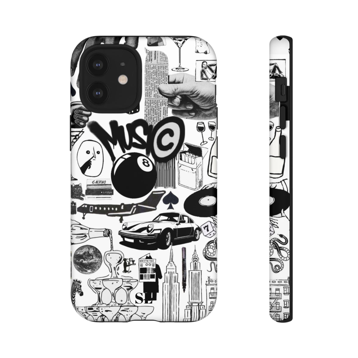 Black and White iPhone Case