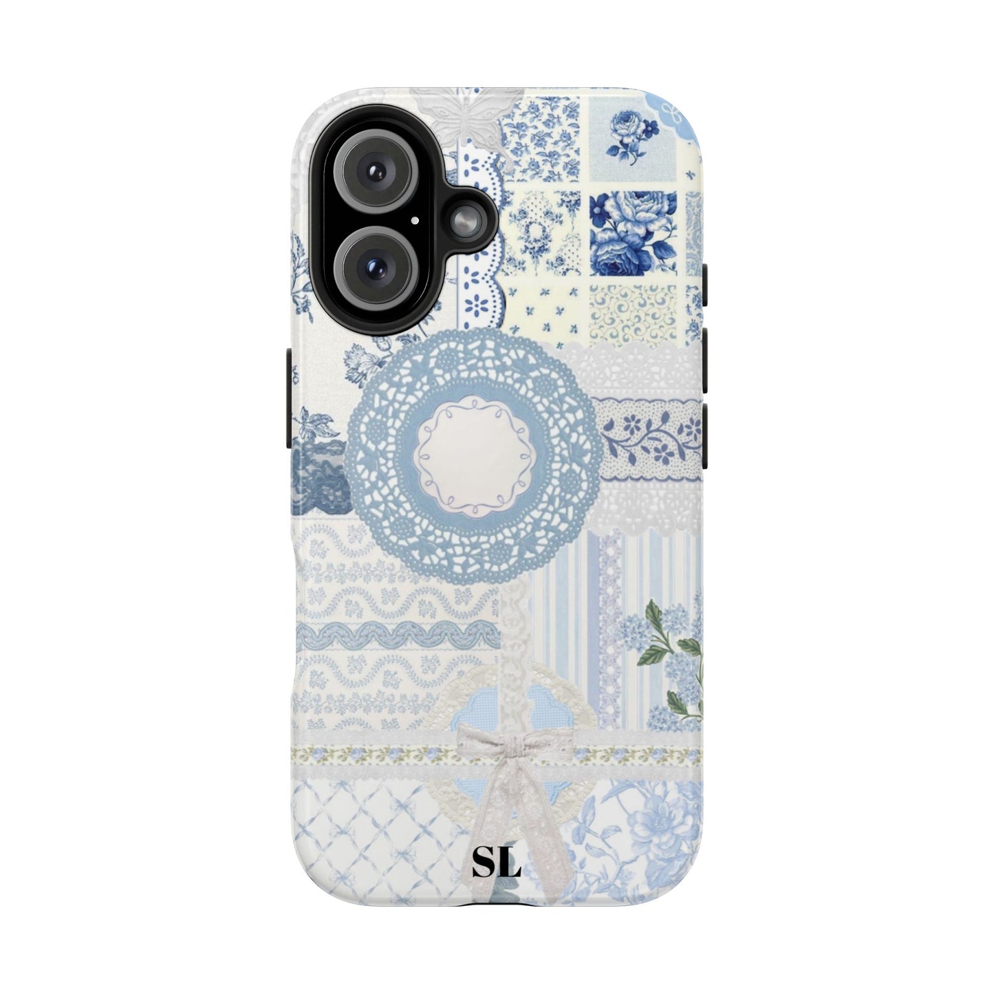 Blue Meadow Patchwork iPhone Case