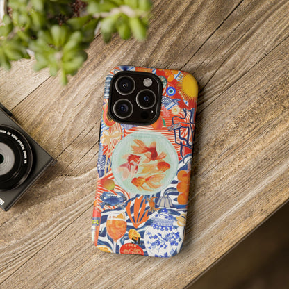 Navy Goldfish Bowl iPhone Case