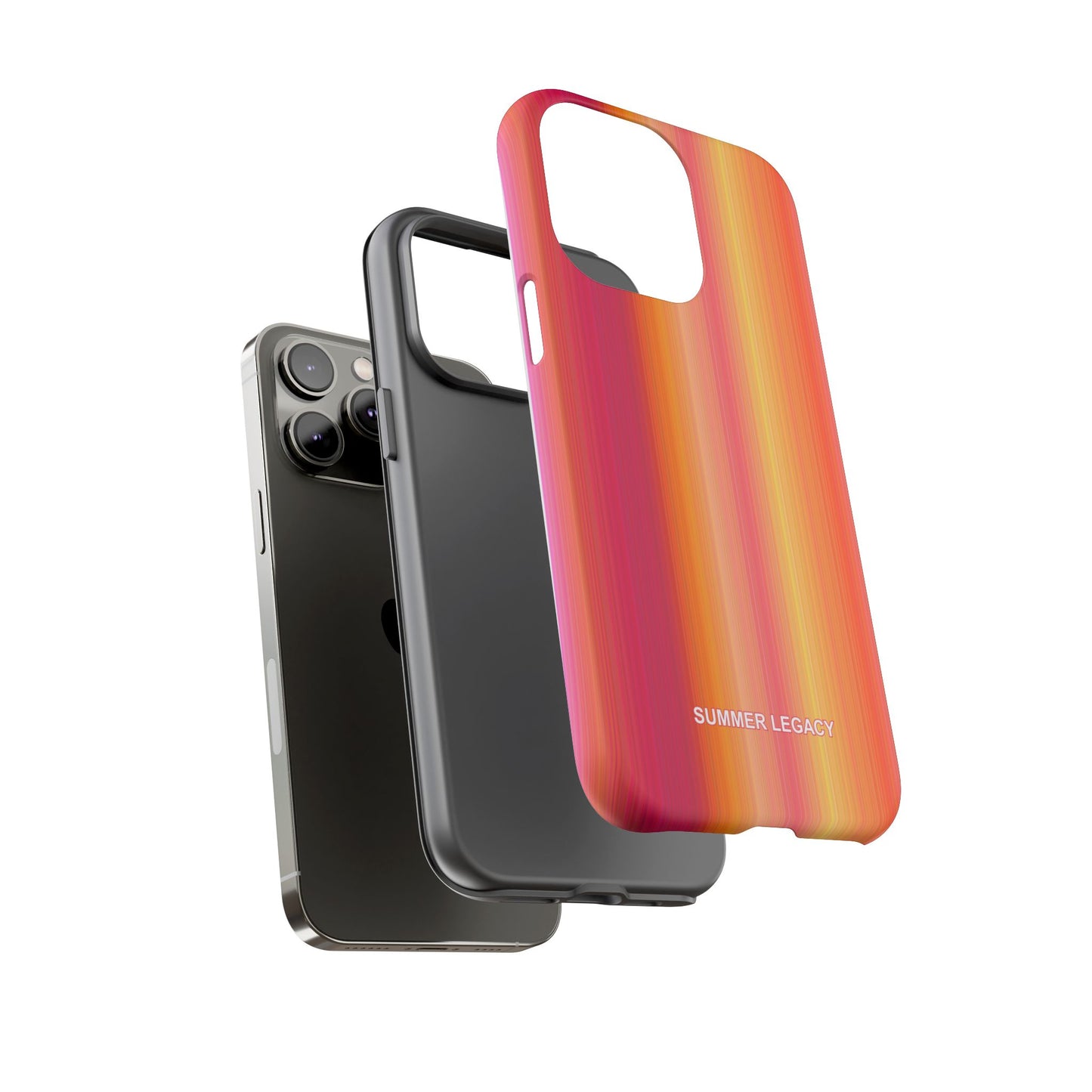 Amber Glow Ombre Stripe iPhone Case