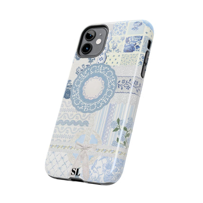 Blue Meadow Patchwork iPhone Case