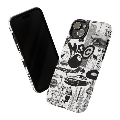 Black and White iPhone Case