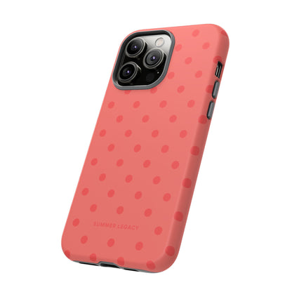 Coral Polka Dot iPhone Case