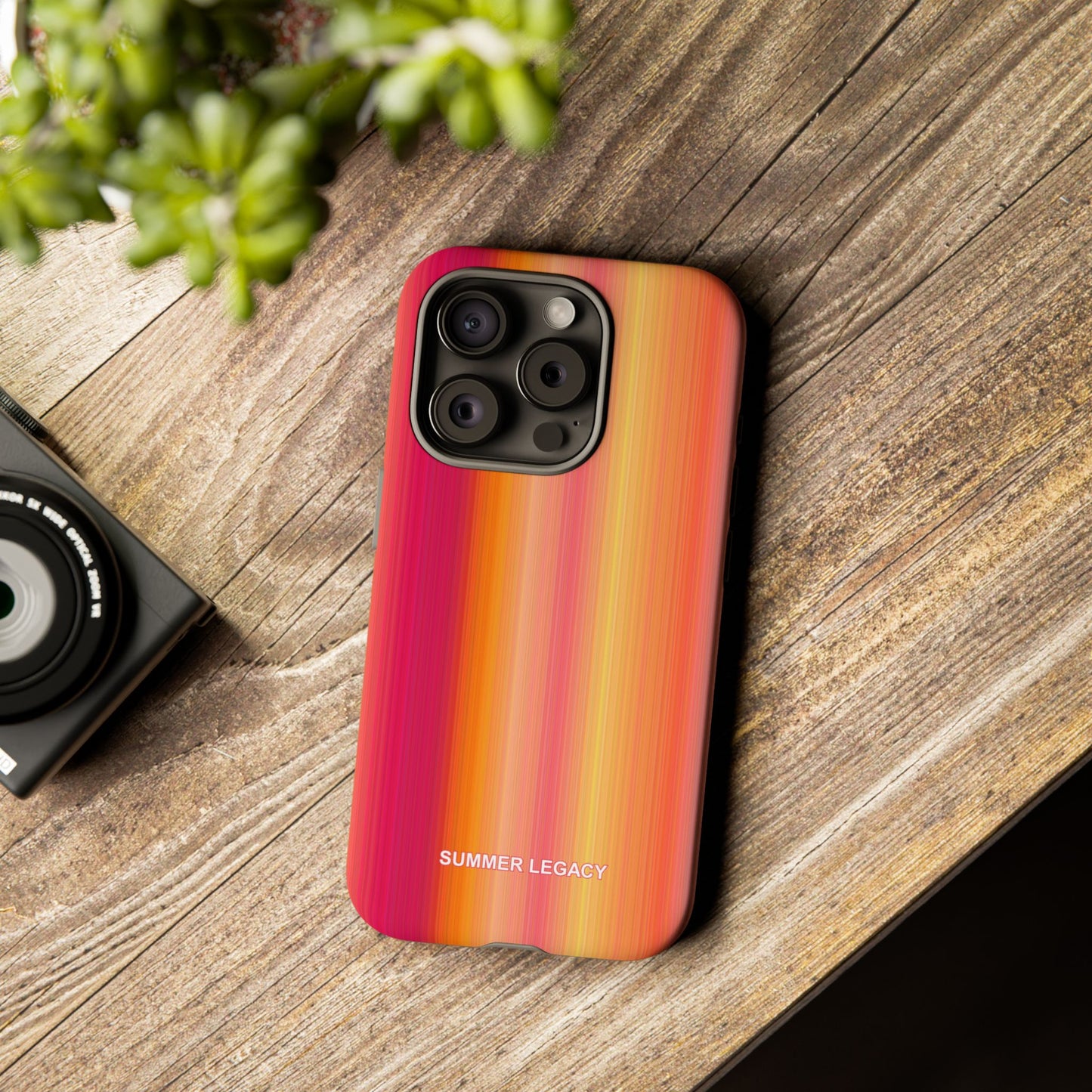 Amber Glow Ombre Stripe iPhone Case