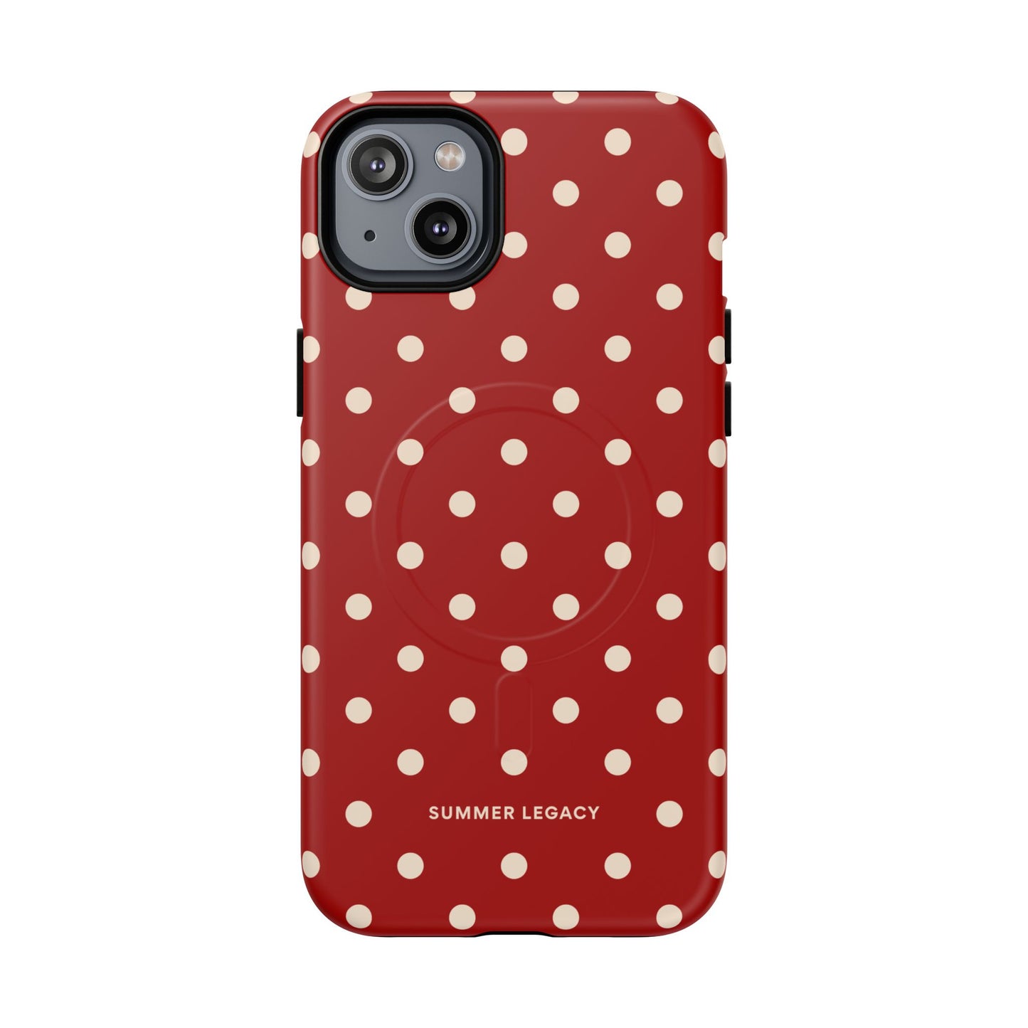 Crimson Polka Dot MagSafe Case