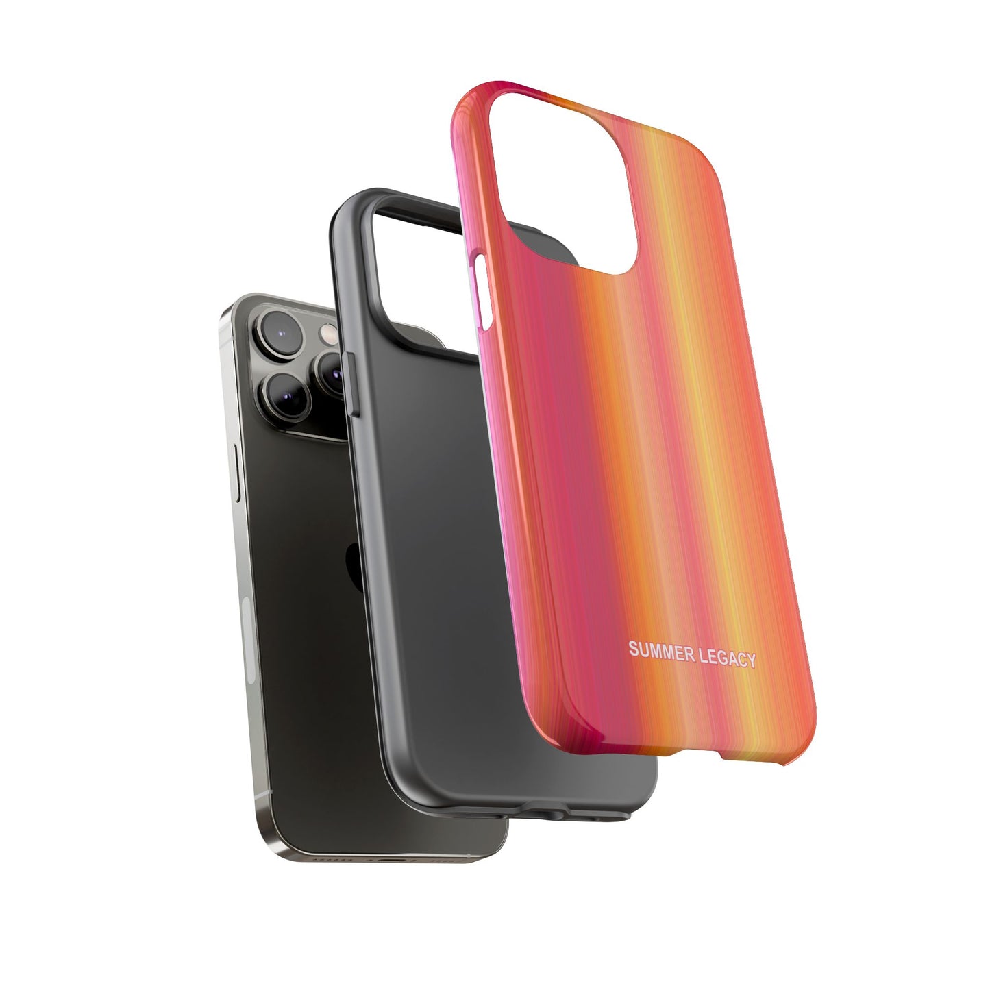 Amber Glow Ombre Stripe iPhone Case