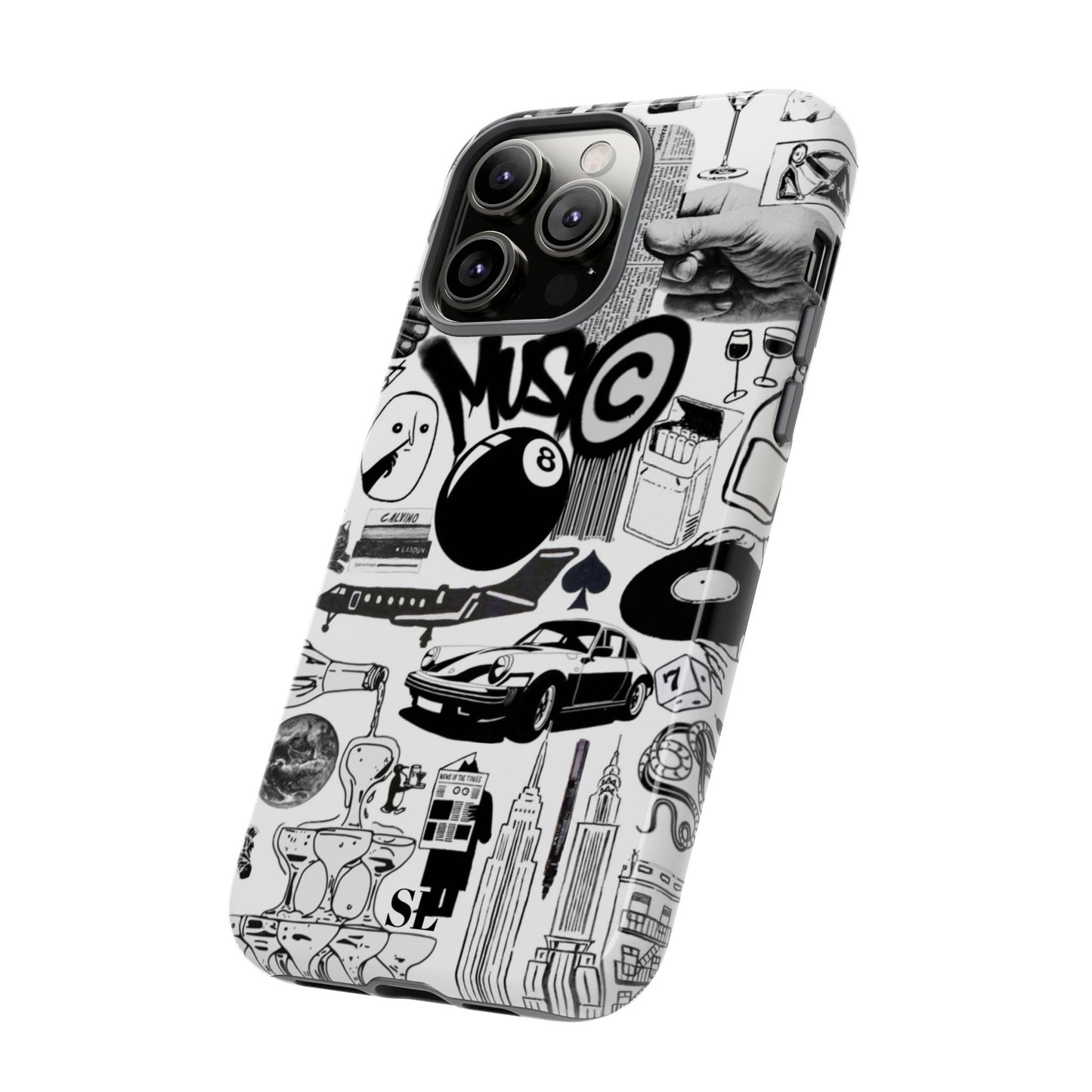 Black and White iPhone Case