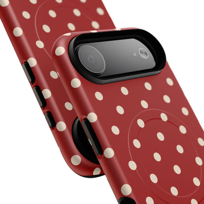 Crimson Polka Dot MagSafe Case