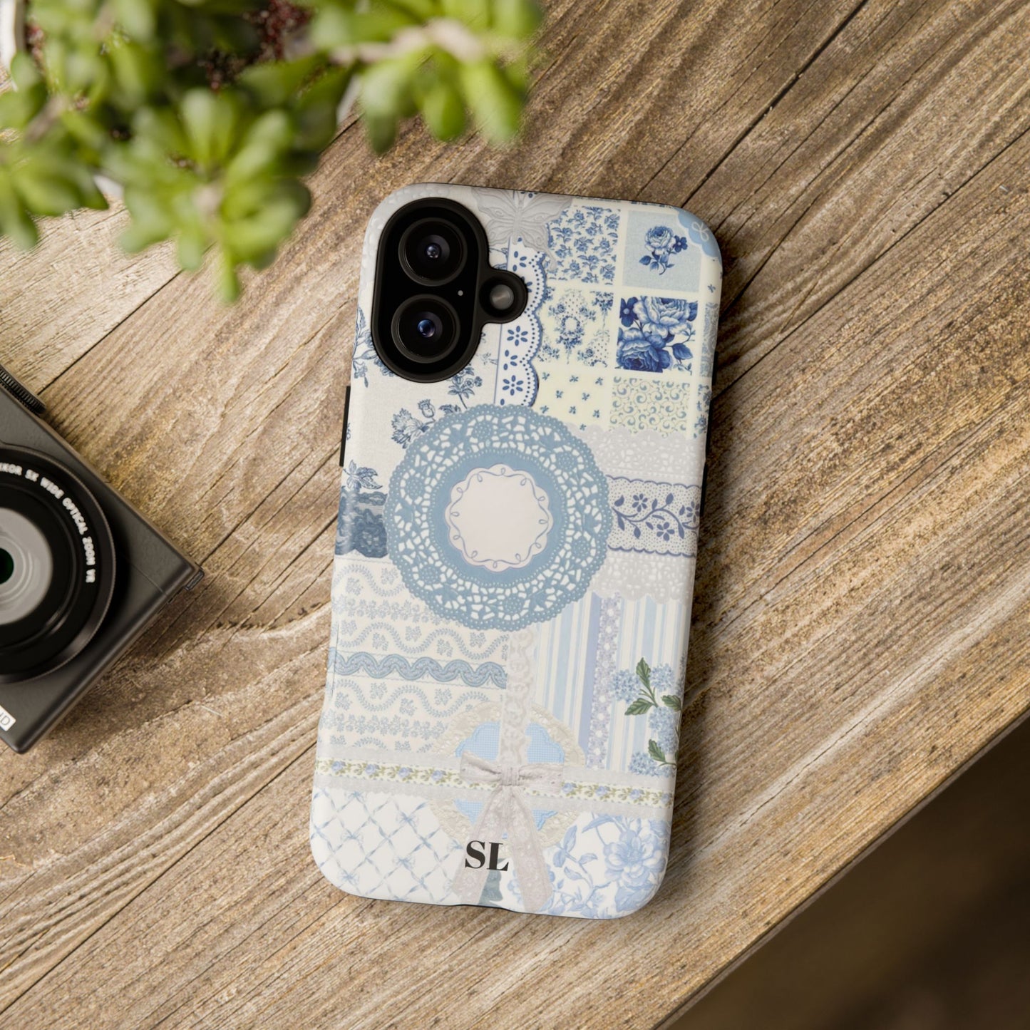 Blue Meadow Patchwork iPhone Case